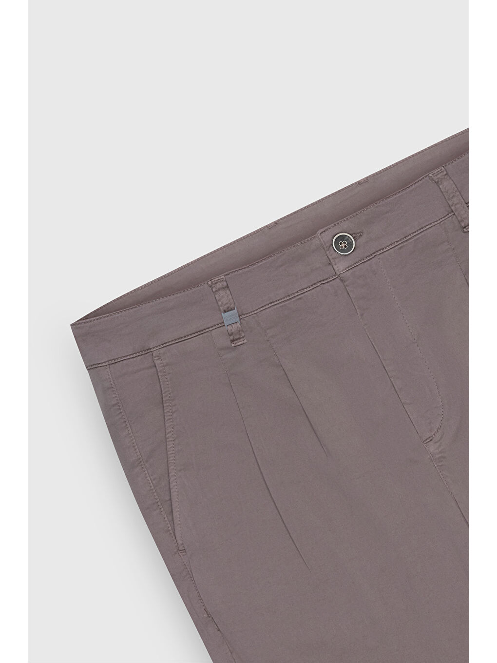 Erkek Gri Pamuklu Slim Fit Dar Kesim Yan Cepli Pileli Casual Pantolon-9