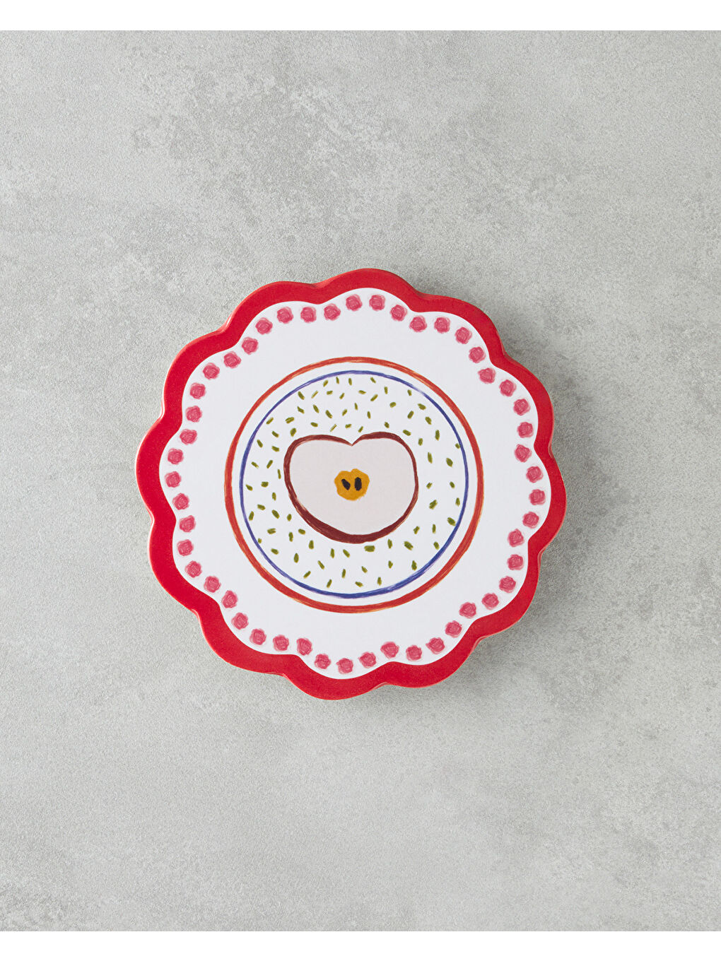 Beyaz Apple Melamin Nihale 17 cm Renkli-1