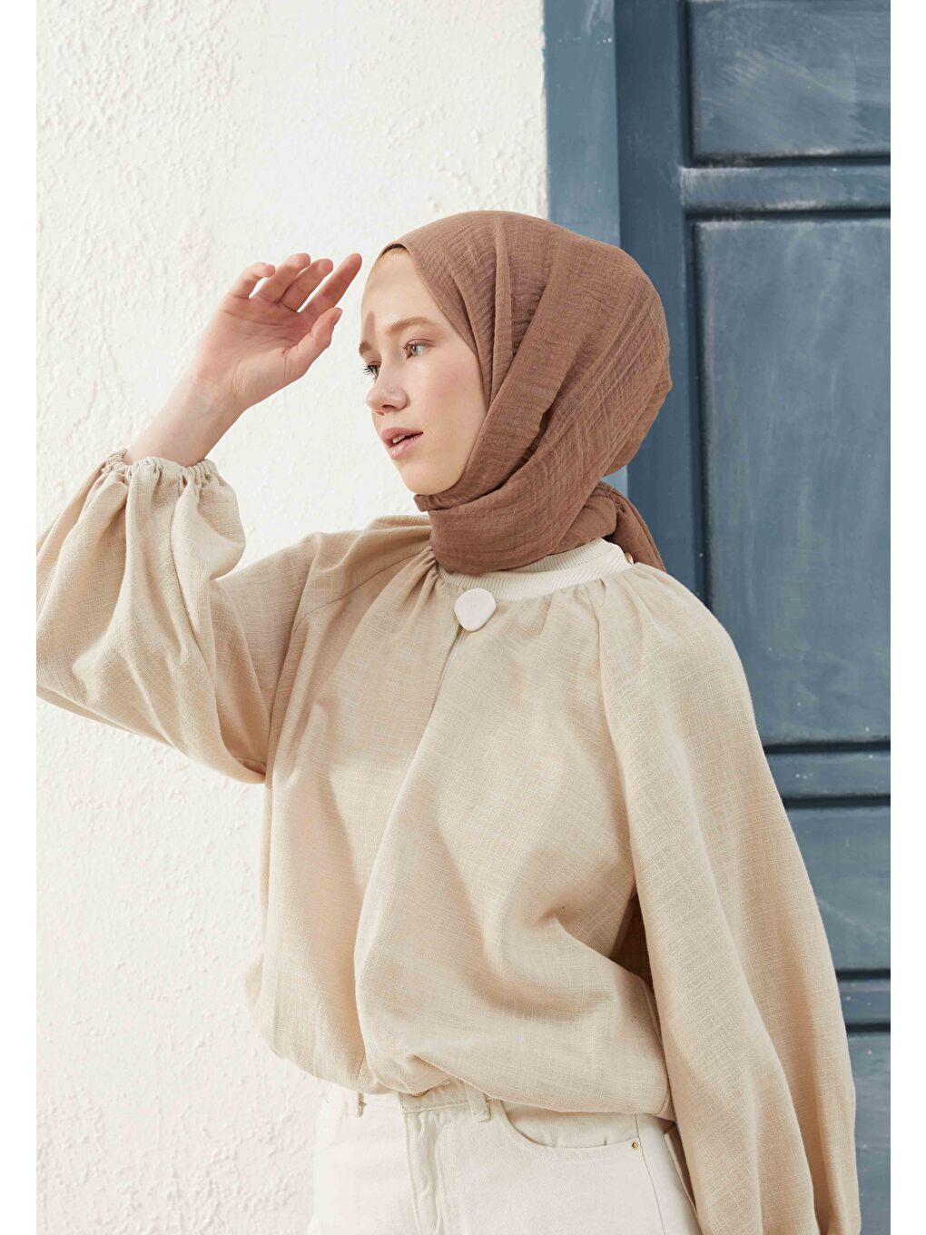 Kahverengi Bürümcük Şal Cappuccıno-3
