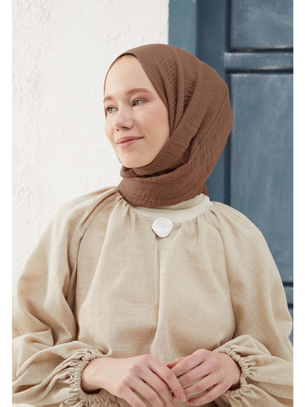 Kahverengi Bürümcük Şal Cappuccıno-4