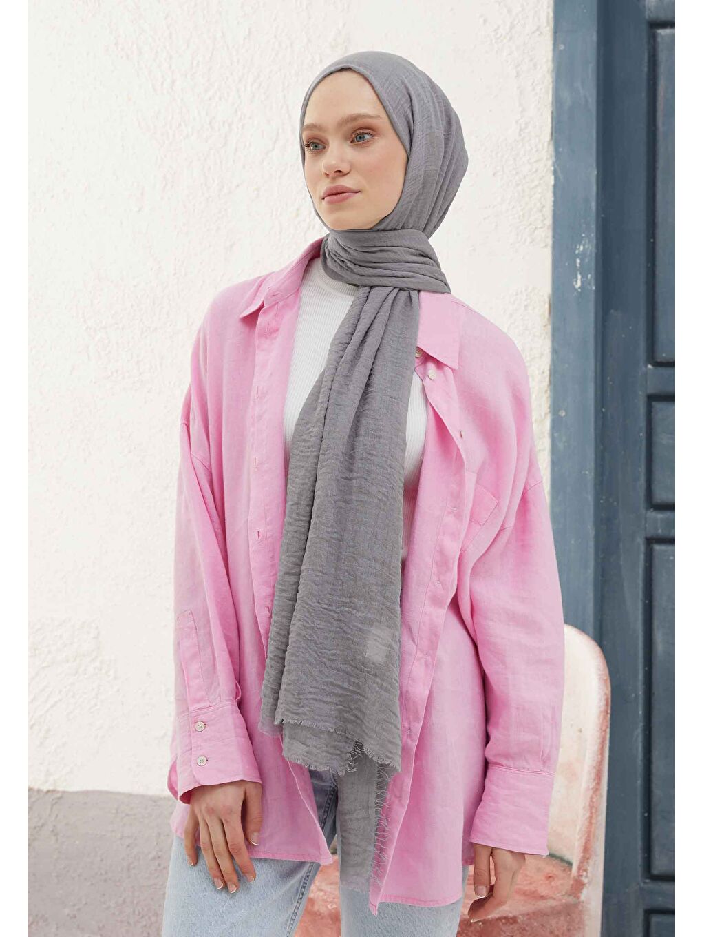 Bürümcük Şal Soğuk Gri-3