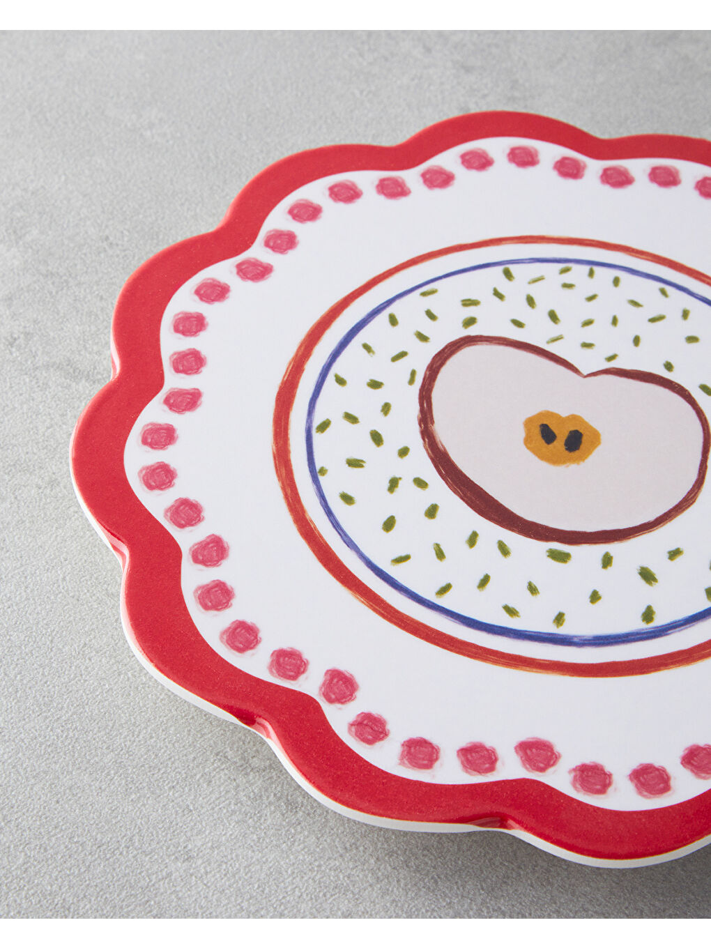 Beyaz Apple Melamin Nihale 17 cm Renkli-2