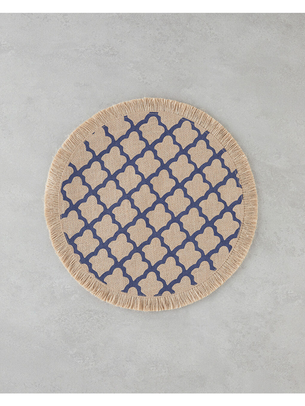 Savanna Jüt 2'li Amerikan Servis 38 cm Mavi-Bej