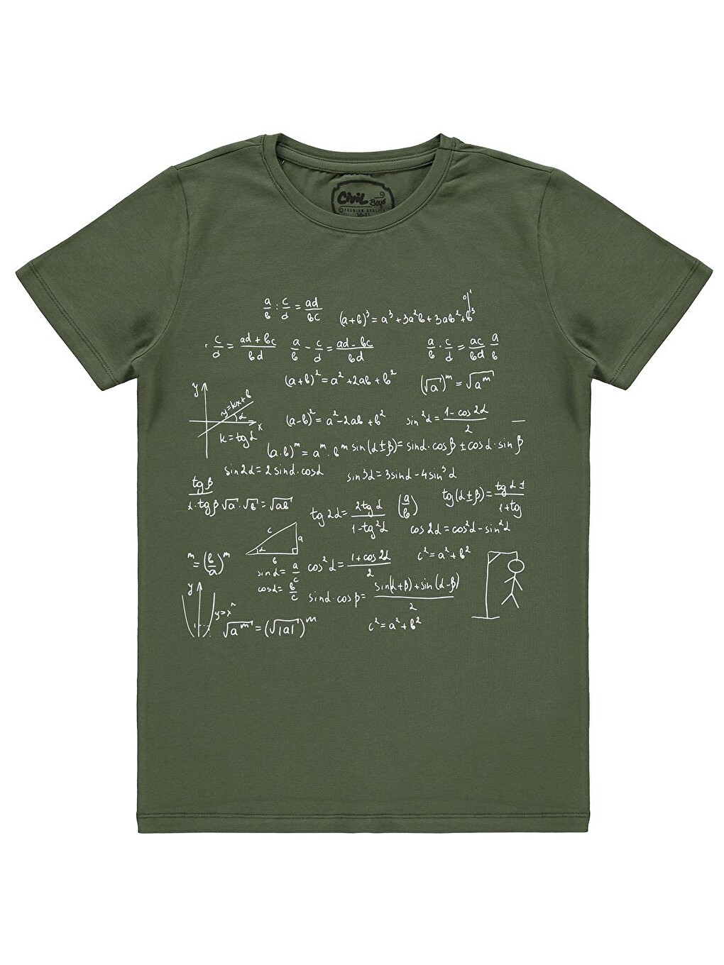 Boys Formül Baskılı 10-13 Yaş Tshirt - Haki11-12 Yaş
