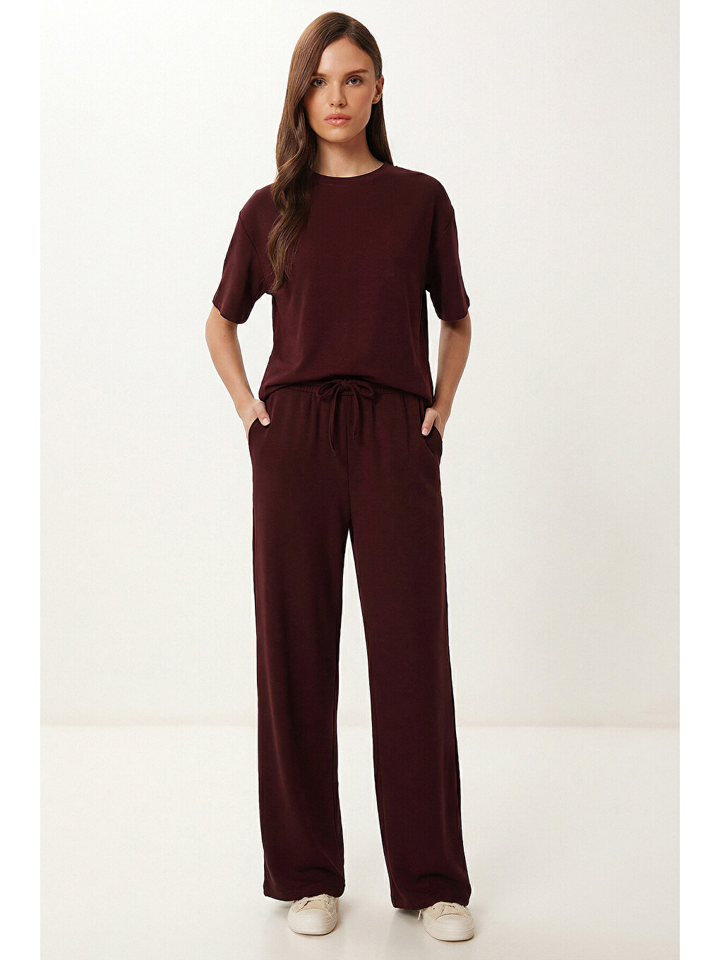 Bordo Rahat Esnek Modal Alt-Üst Takım BORDO LZV0056