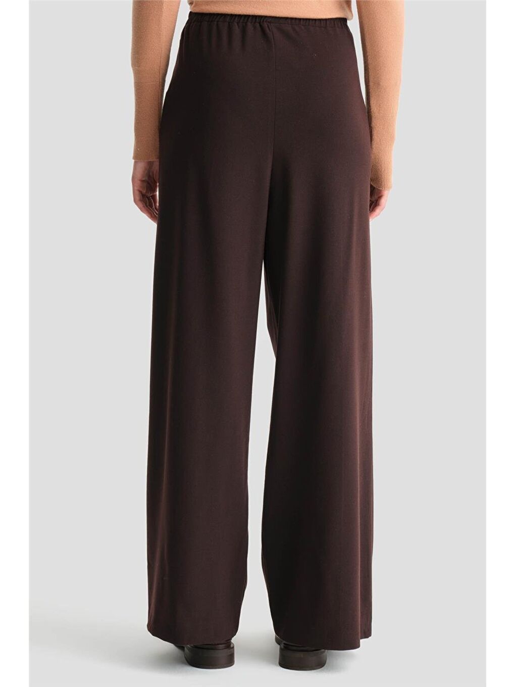 Beli Lastikli Palazzo Pantolon 24K2703 Kahverengi-5