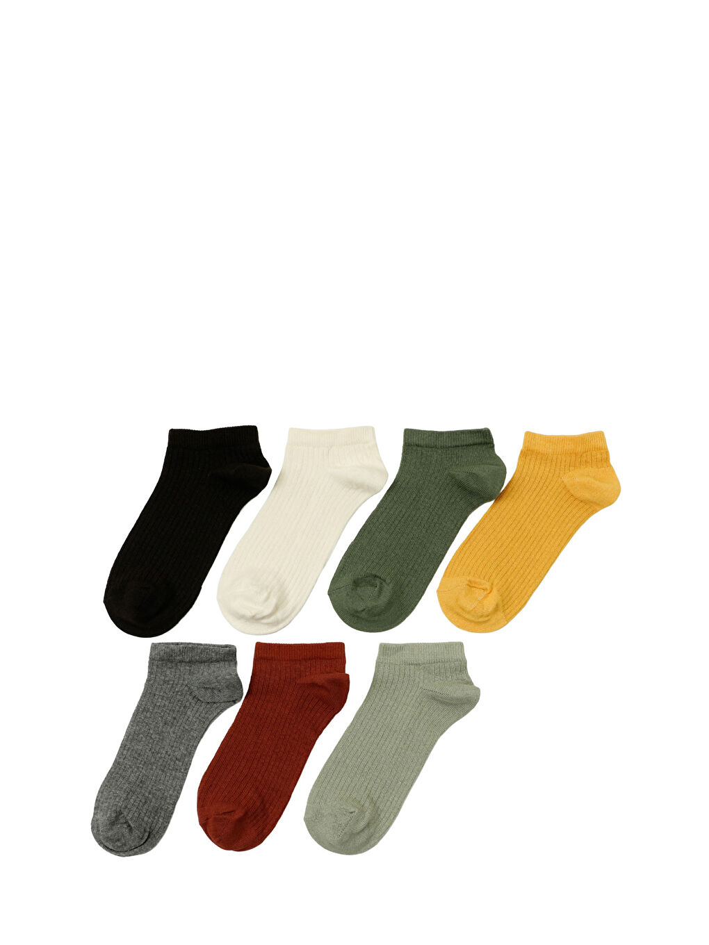 Karışık BASIC 7 LI PTK-W 5PR Çok Renkli Kadın 7 Li Çorap