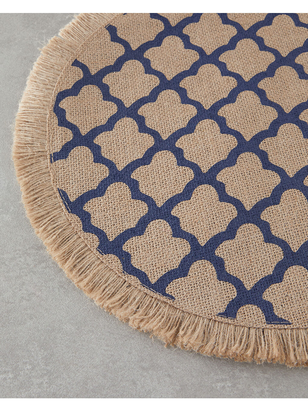 Savanna Jüt 2'li Amerikan Servis 38 cm Mavi-Bej-1