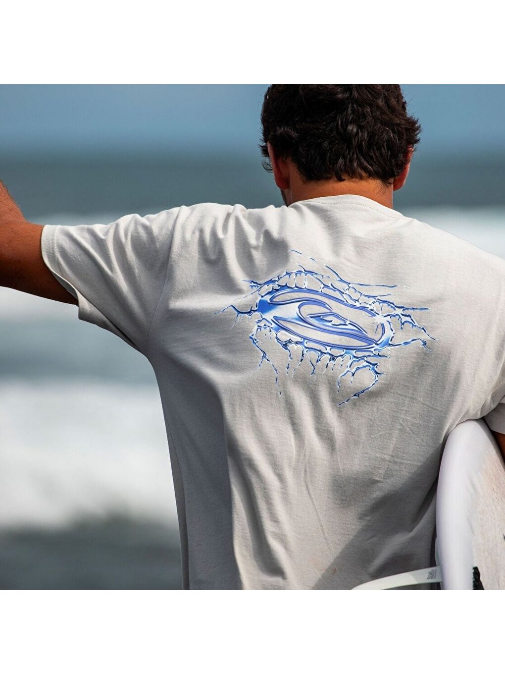 Mercury Chrome Lightning Erkek Beyaz Tişört-4