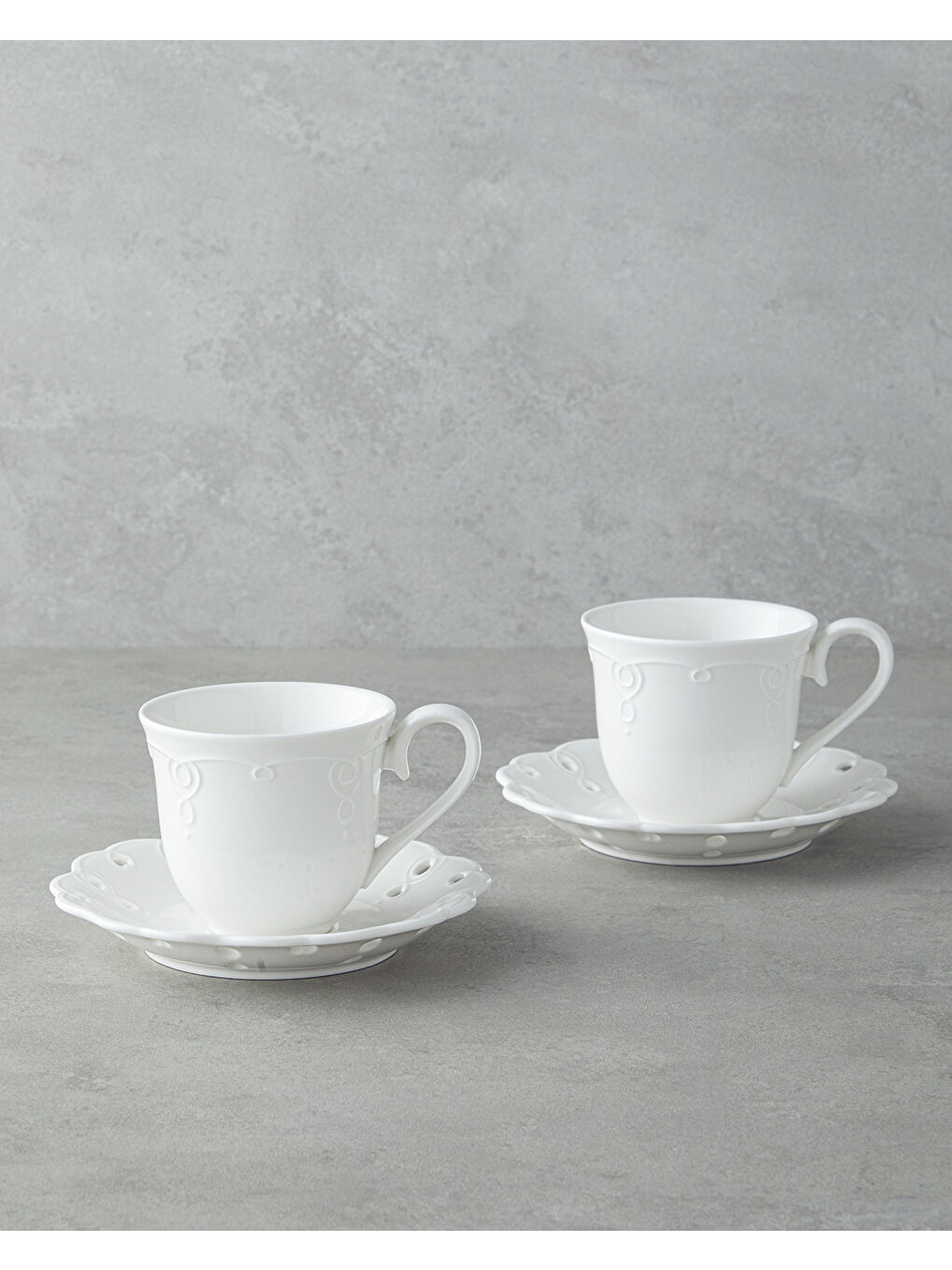 Elodie Porselen 4 Parça 2 Kişilik Çay Fincanı Takımı 180 ml Beyaz