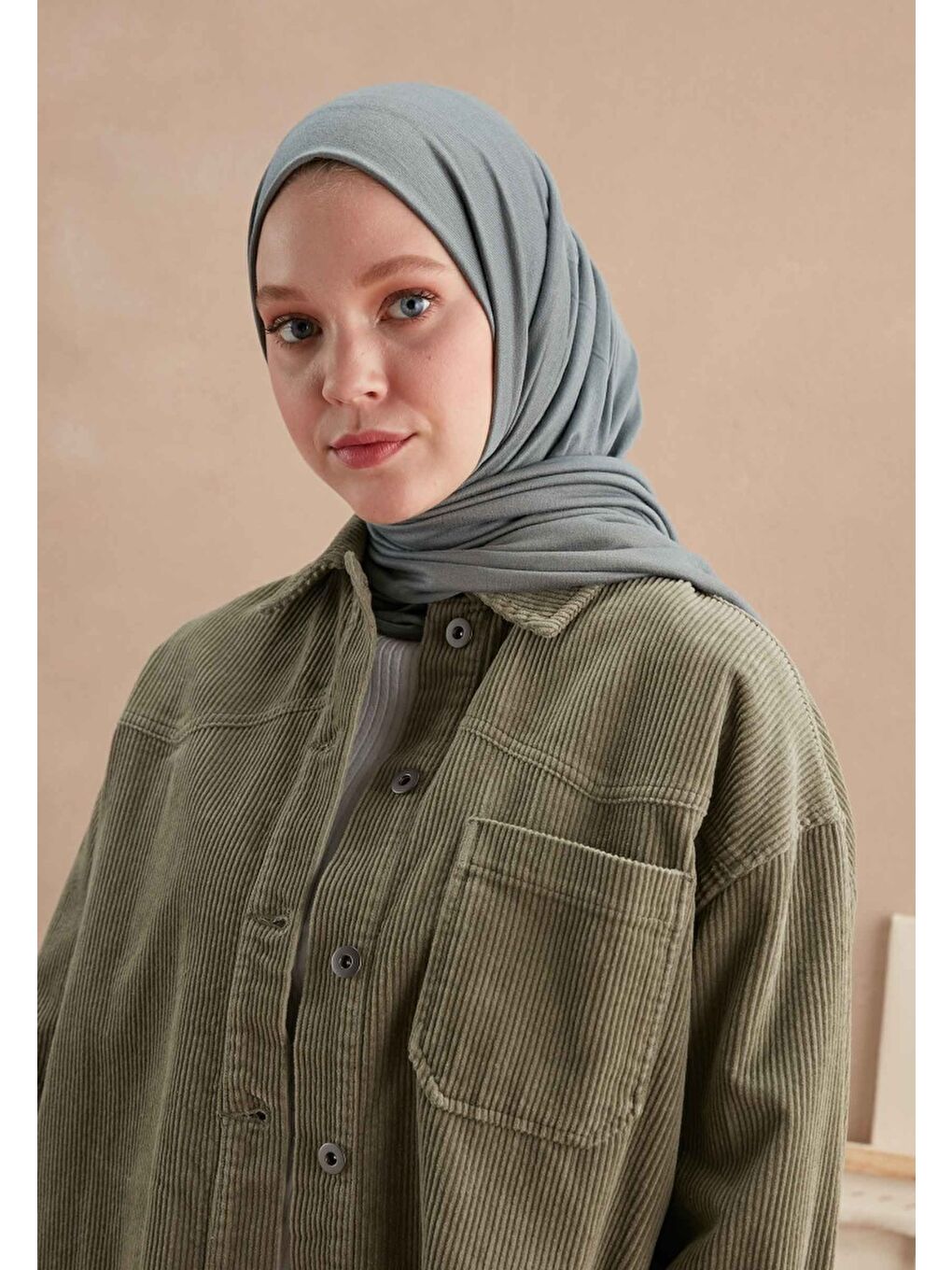 Penye Şal Mavi / Gri-1