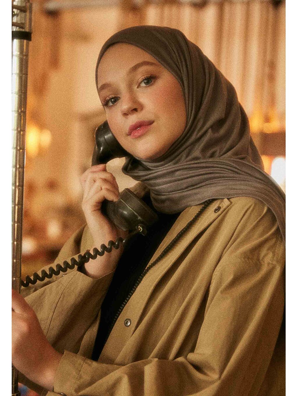 Gri Penye Şal Koyu Grı