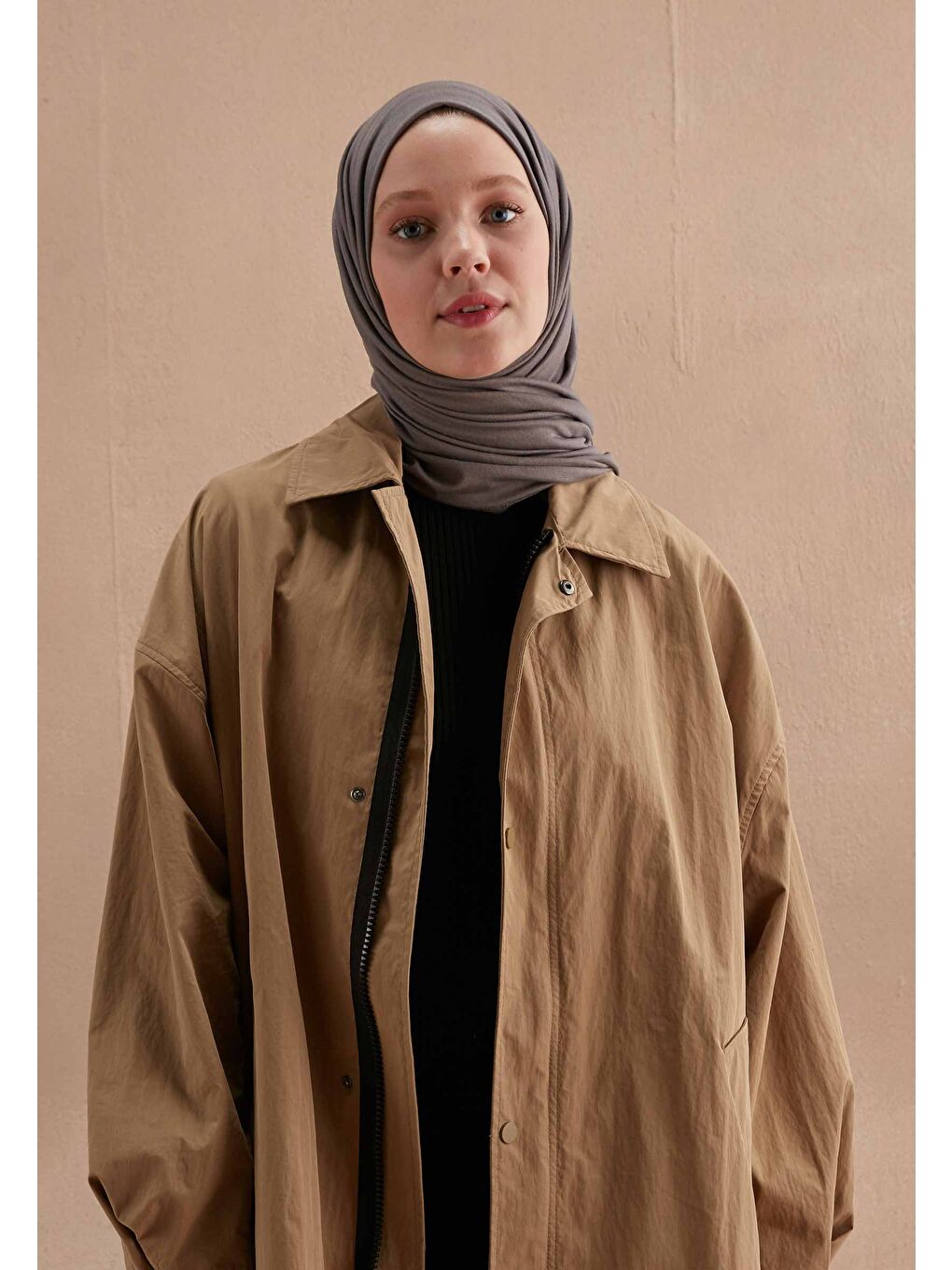 Gri Penye Şal Koyu Grı-1