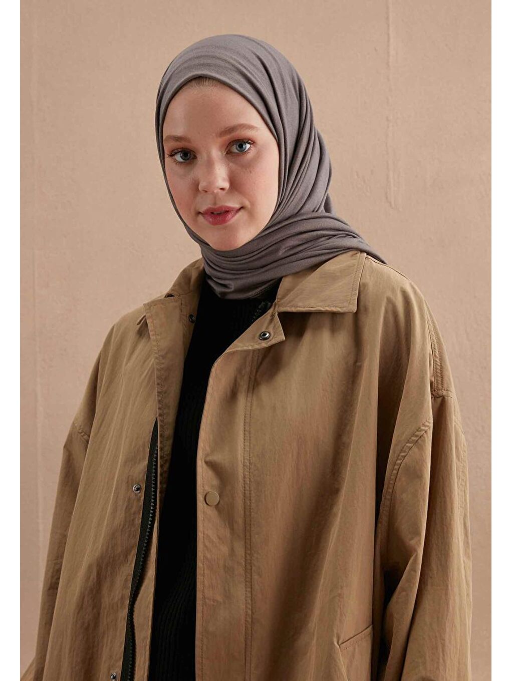 Gri Penye Şal Koyu Grı-3