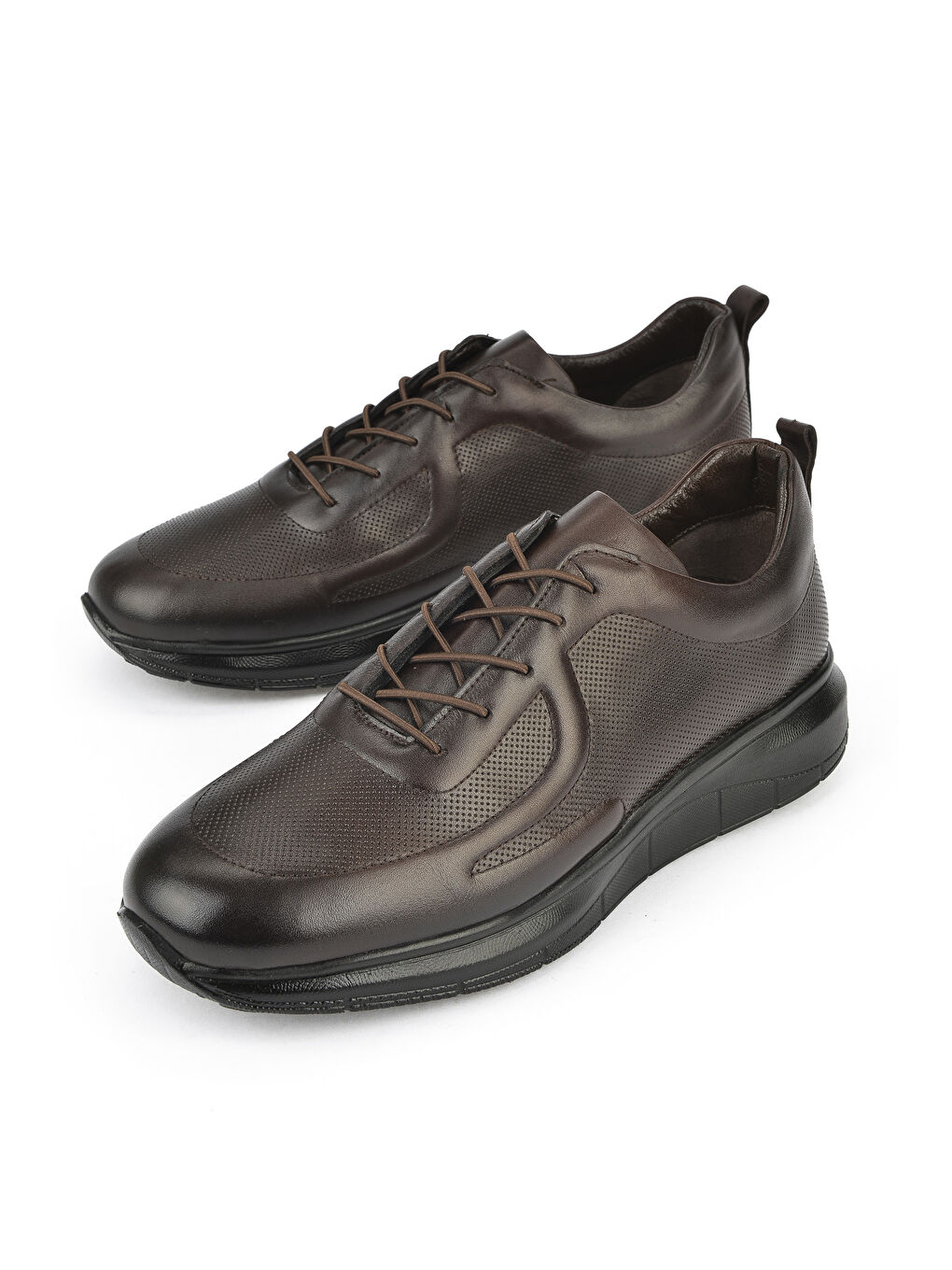 Kahverengi Erkek Hakiki Deri Konfor Ayakkabı 151123Z3659 Kahve-4