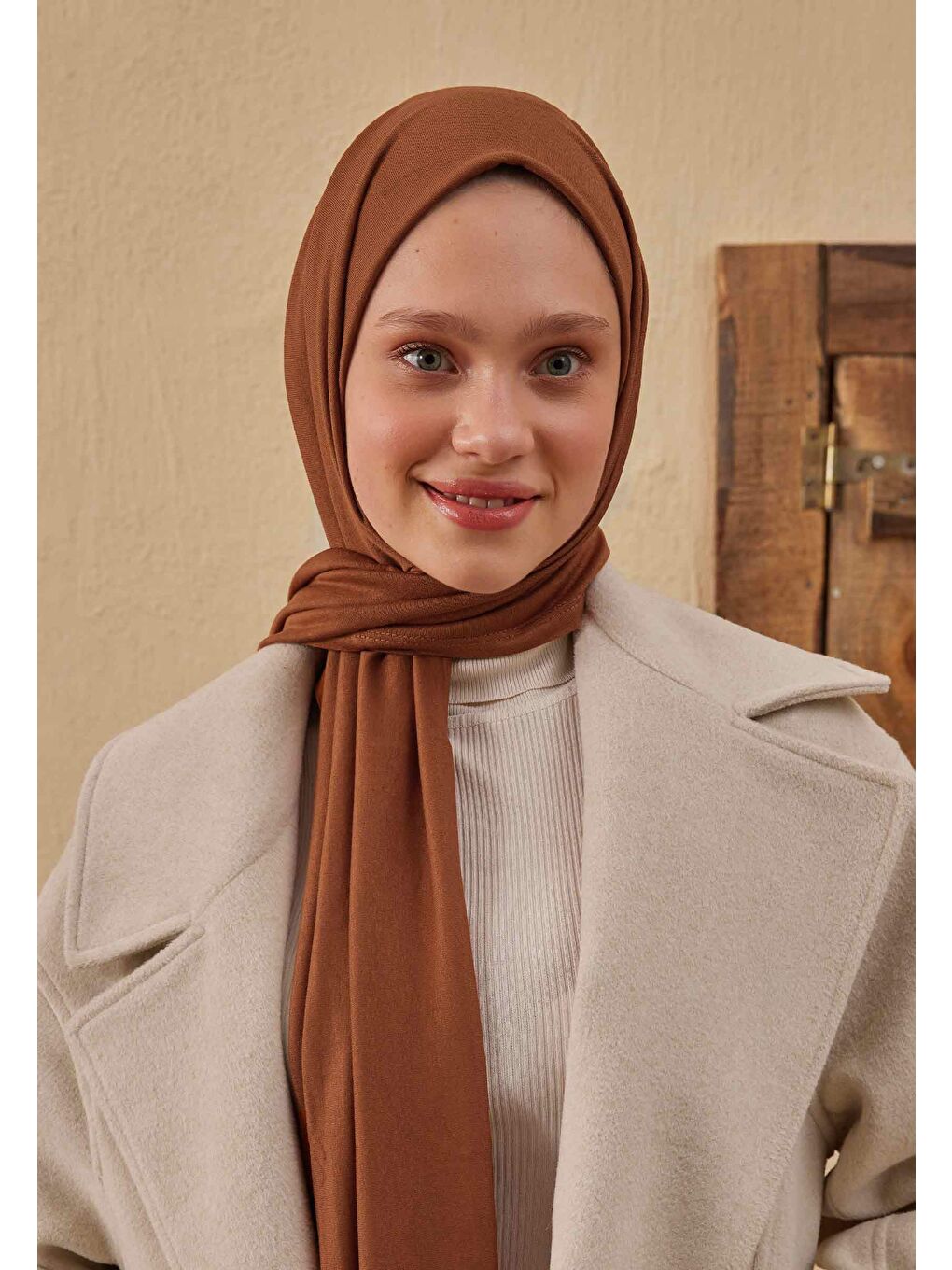 Bej Penye Şal Bronz-2