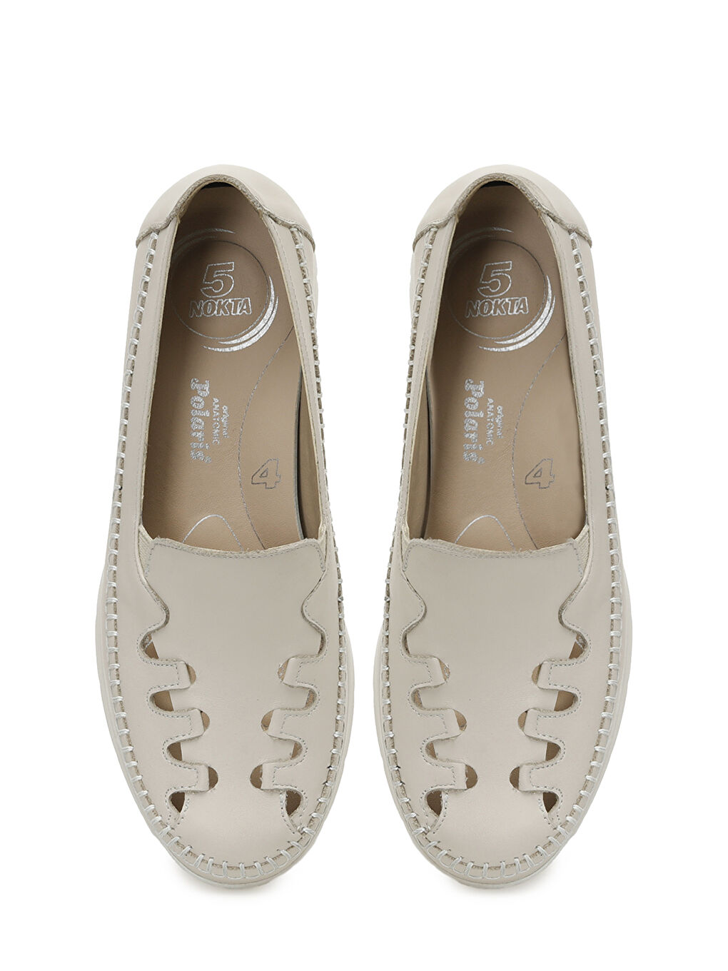 105433.Z5FX Bej Kadın Dolgu Ayakkabı-3