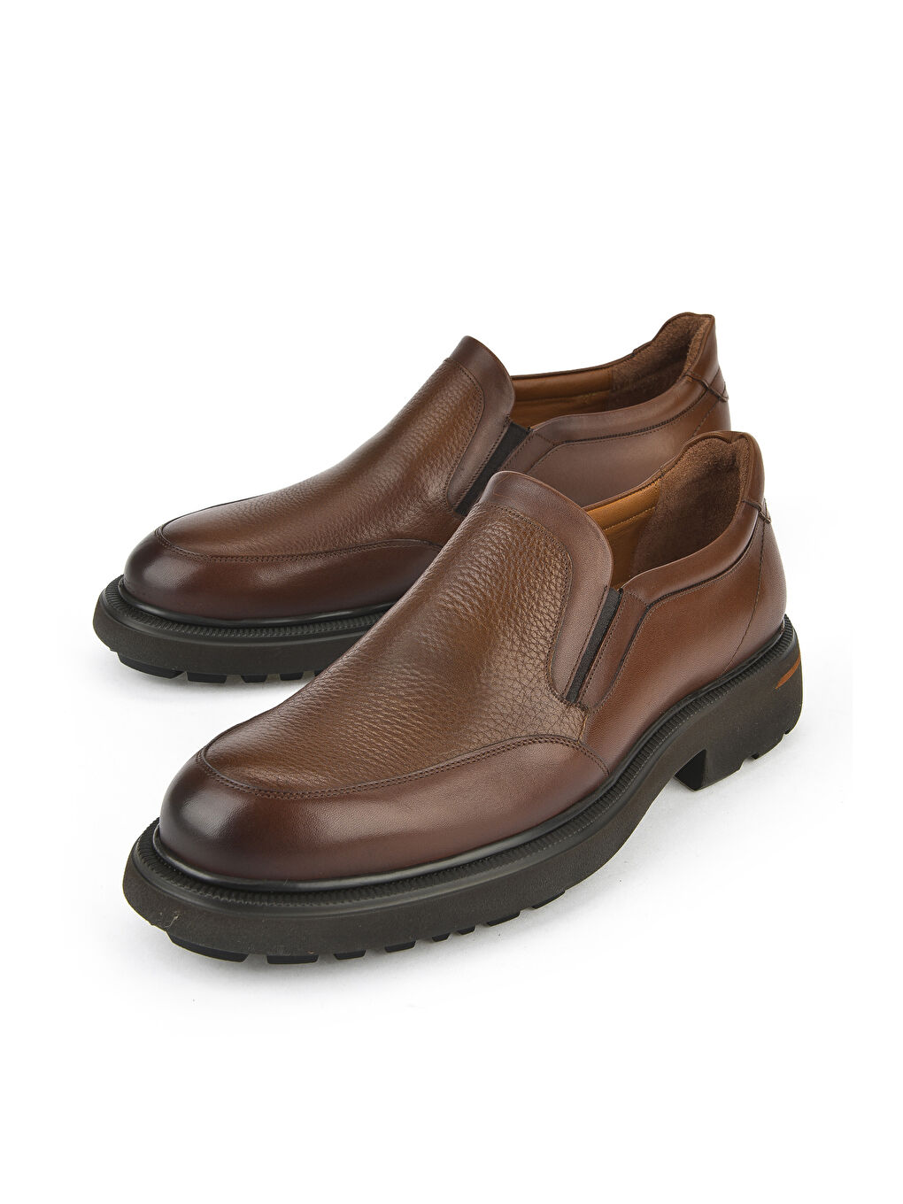 Kahverengi Erkek Hakiki Deri Ayakkabı 153745Z30412 Taba-4