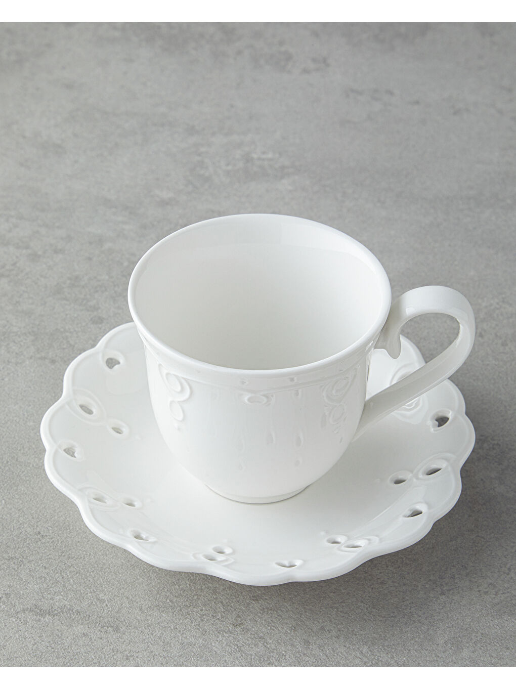 Elodie Porselen 4 Parça 2 Kişilik Çay Fincanı Takımı 180 ml Beyaz-2