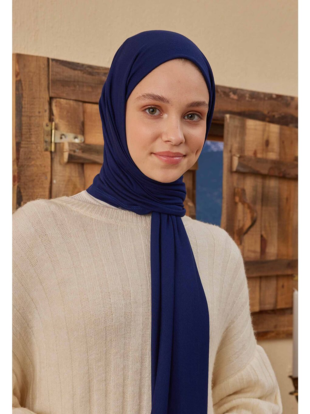 Lacivert Penye Şal Safir-1