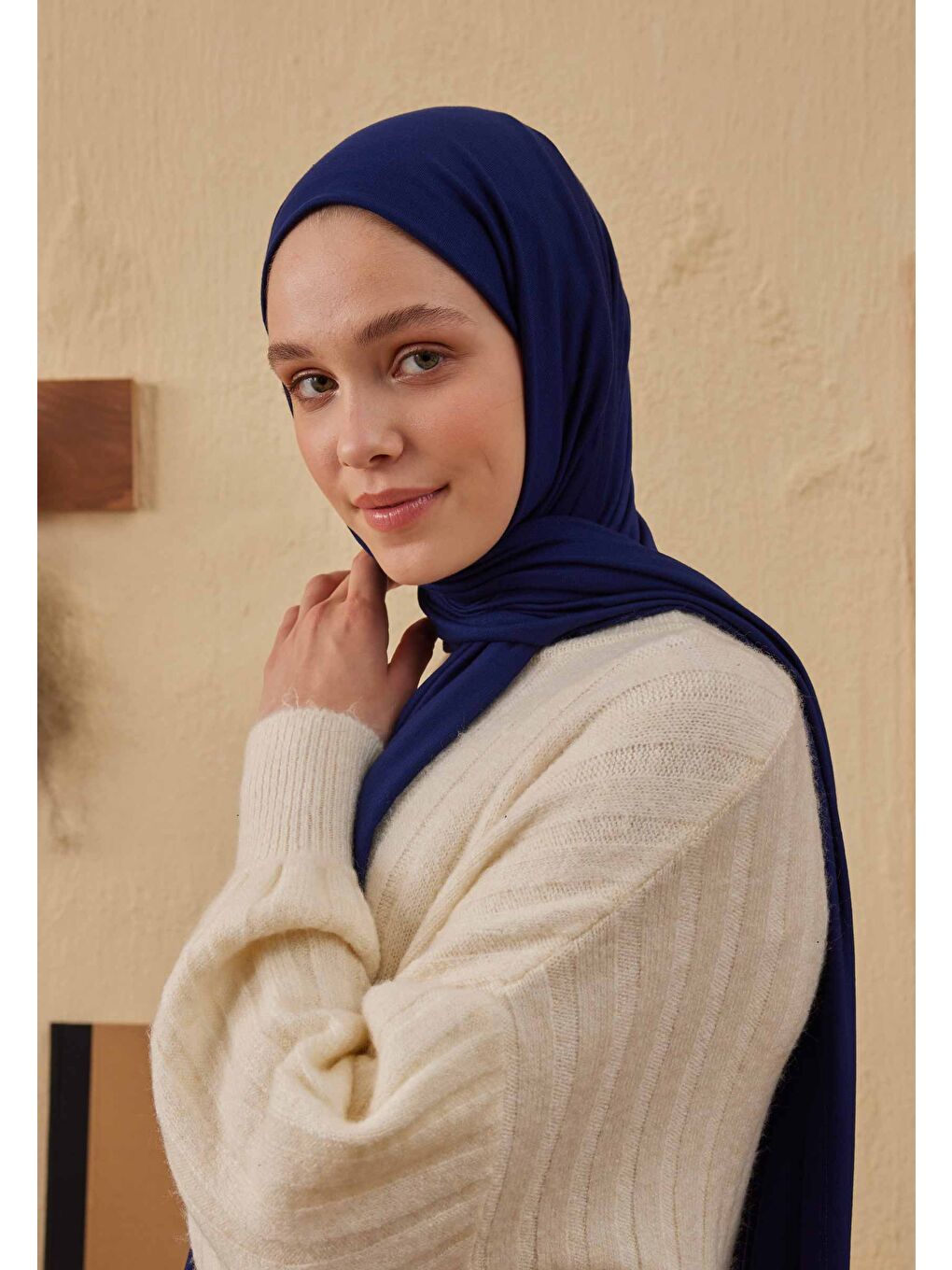 Lacivert Penye Şal Safir-2