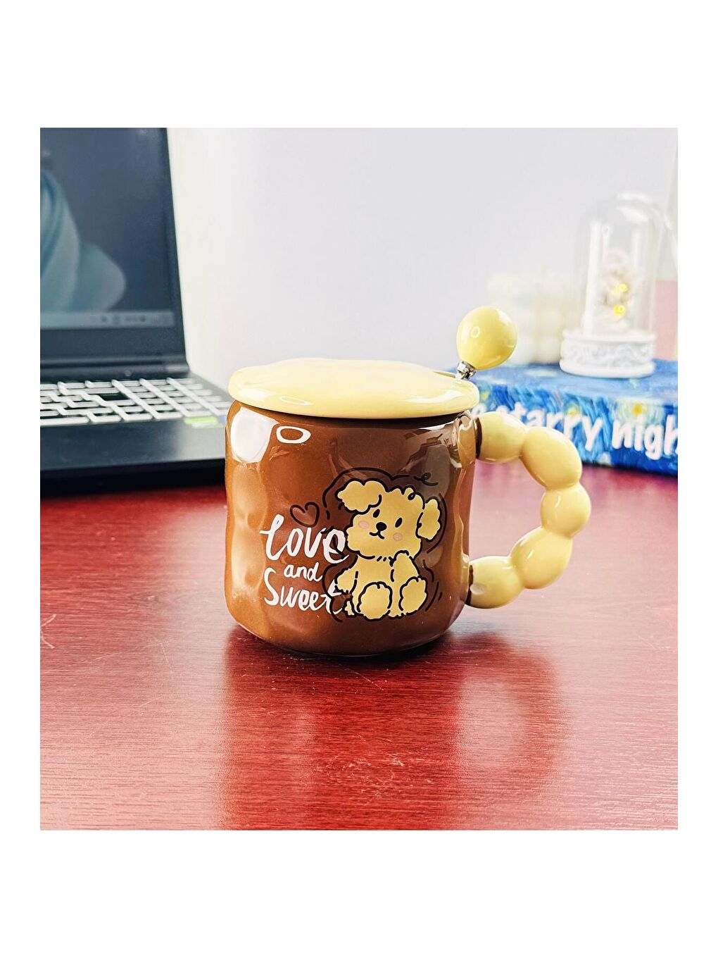 Karışık Sevimli Köpek Tasarımlı Seramik Kupa-1