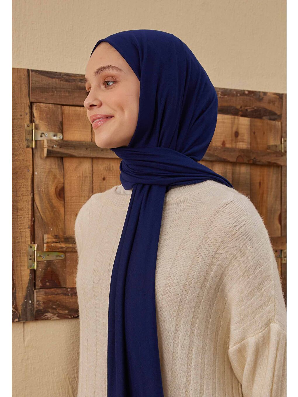 Lacivert Penye Şal Safir-3