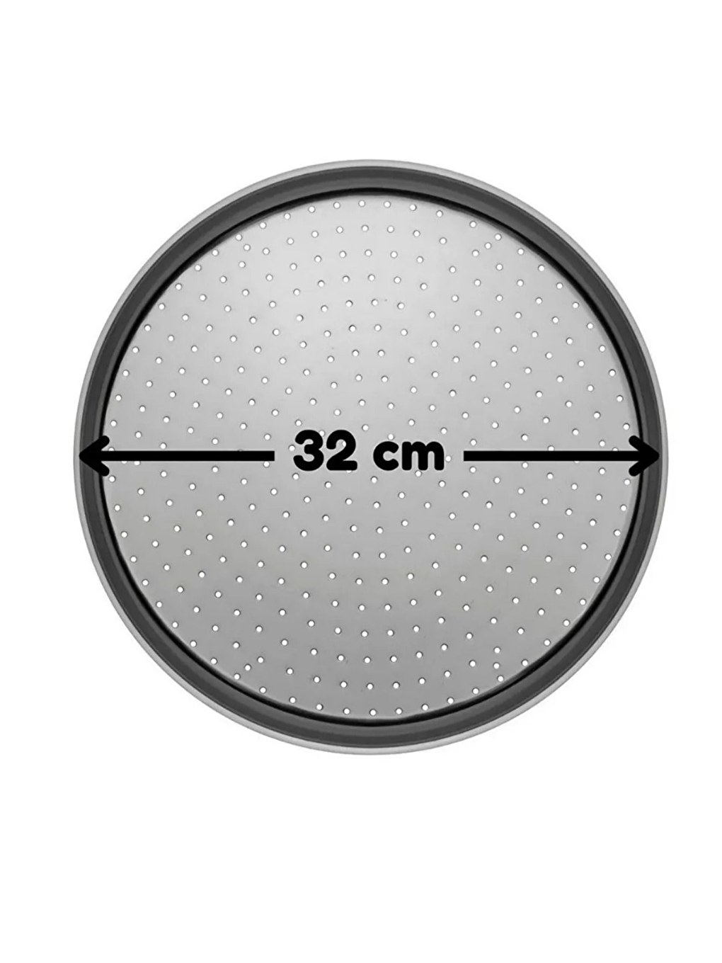 Siyah Silikon Hamur Açma Matı 45 X 65 Cm, 32 Cm Pizza Tepsisi Ve Ahşap Saplı Hamur Açıcı-3