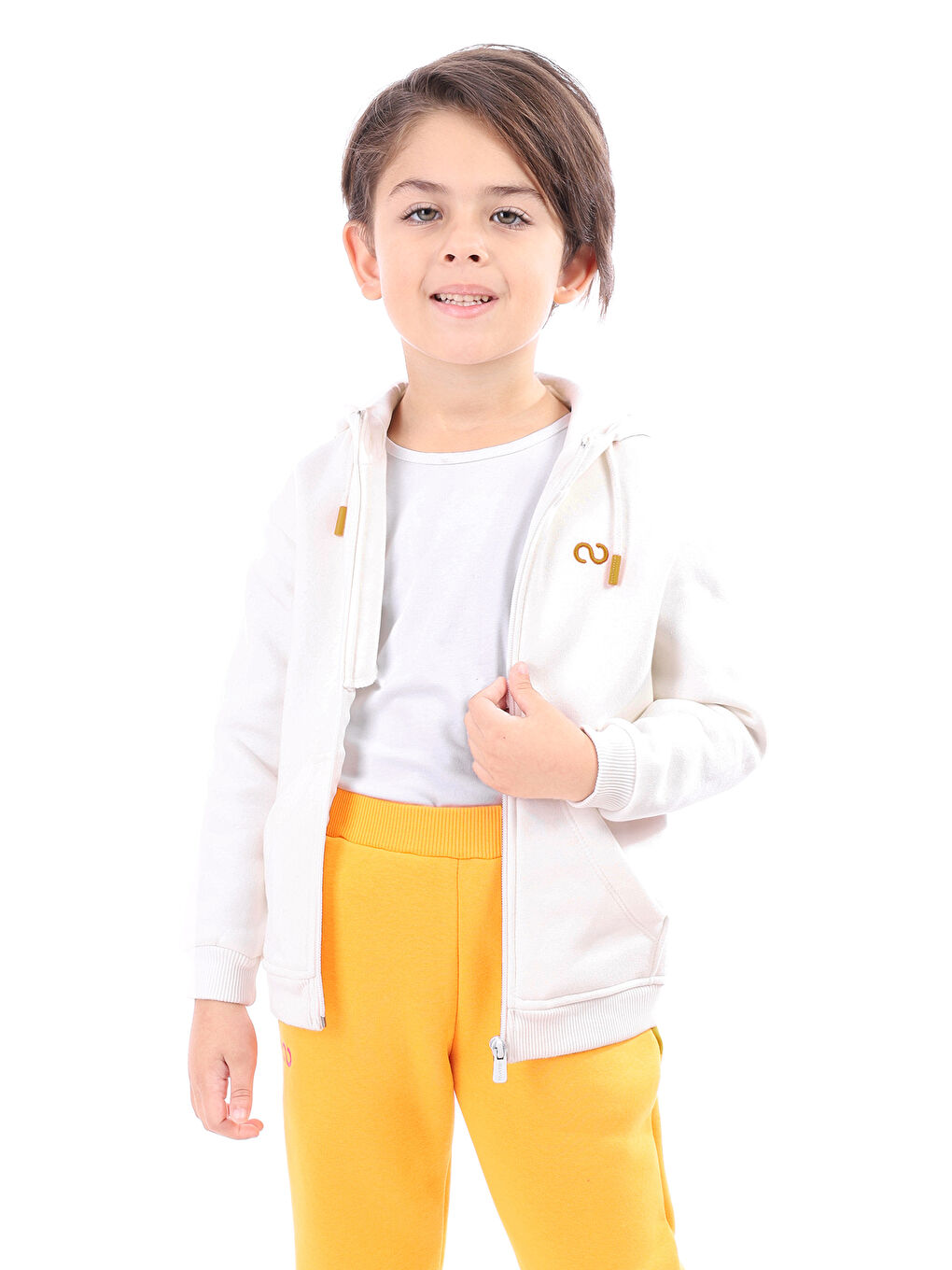 Toontoykids Ekru Unisex Çocuk Nakışlı Hırka