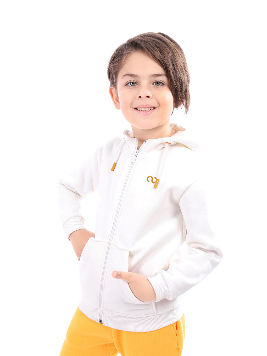 Toontoykids Ekru Unisex Çocuk Nakışlı Hırka - 1