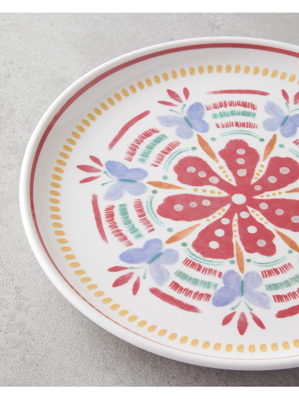 Beyaz Lily Seramik Pasta Seti 18 Parça 6 Kişilik Renkli-4