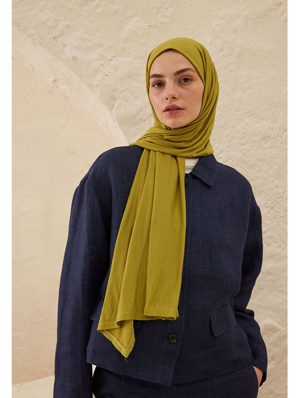 Penye Şal Yağ Yeşili-2