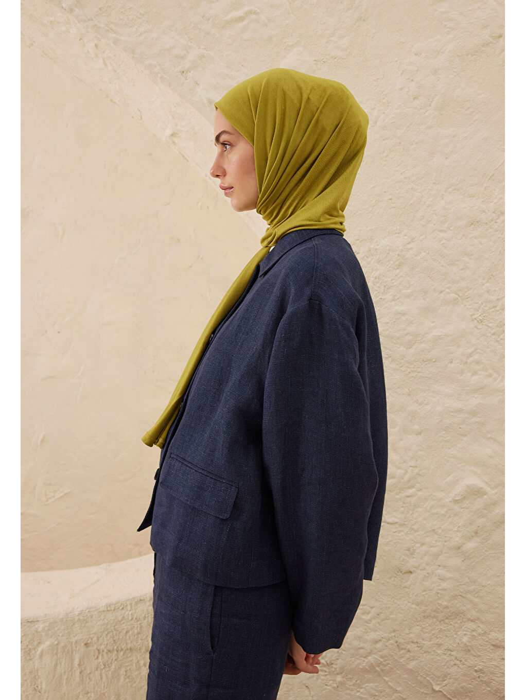 Penye Şal Yağ Yeşili-3