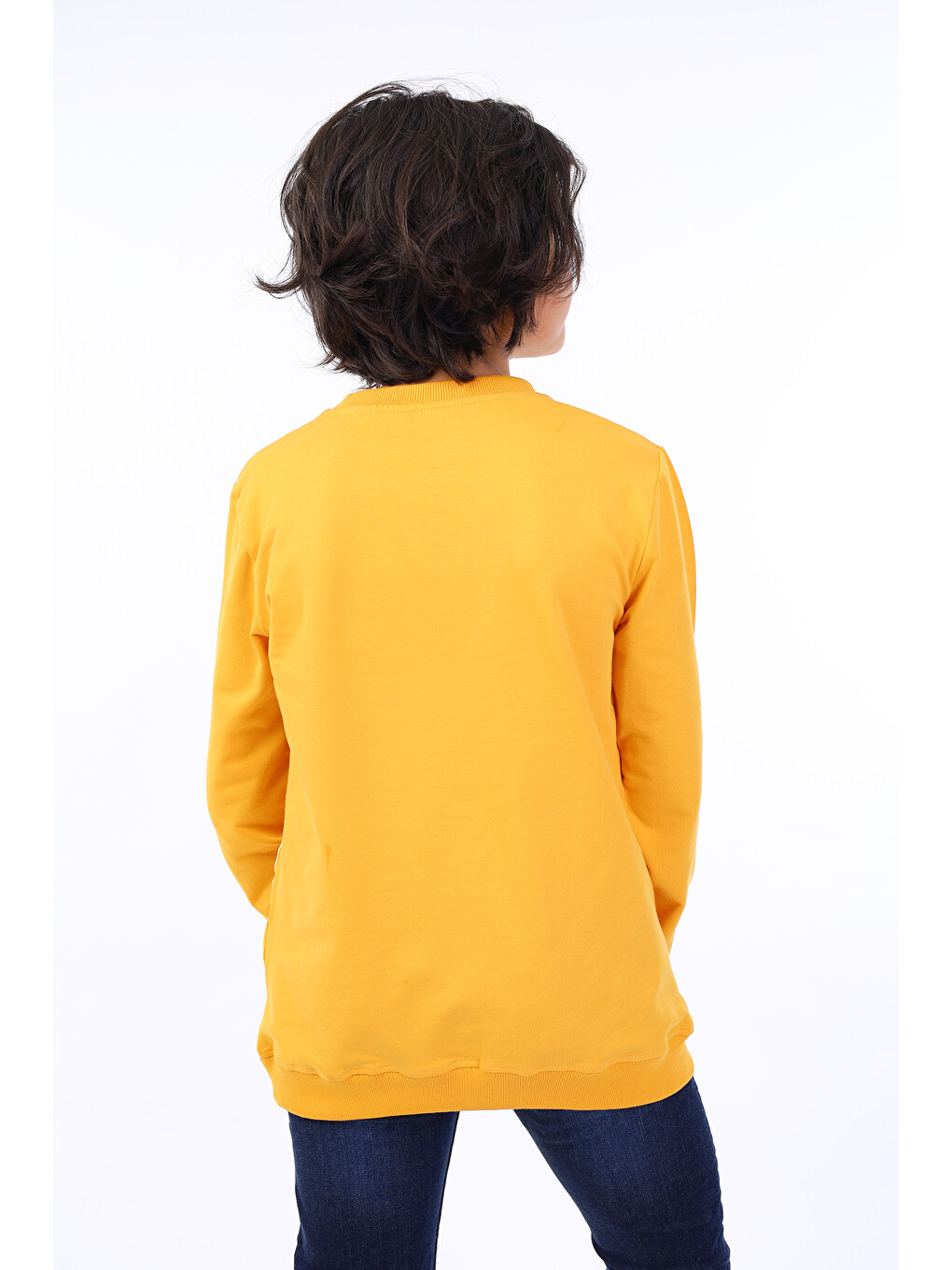 Sarı Erkek Çocuk Baskılı Sweatshirt-1