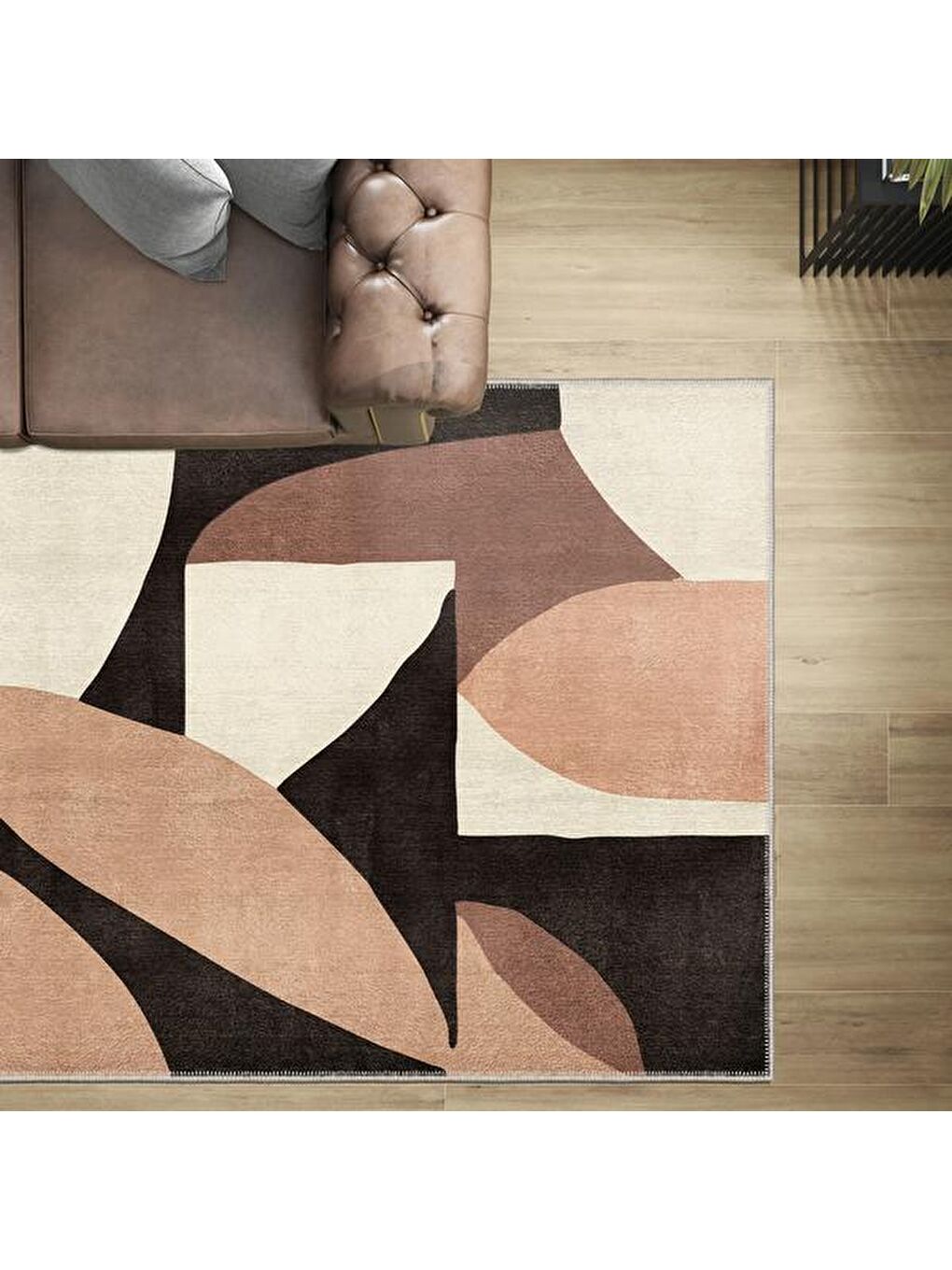 Karışık Geometrik Desenli Halı - Renkli - 160x230 cm-4