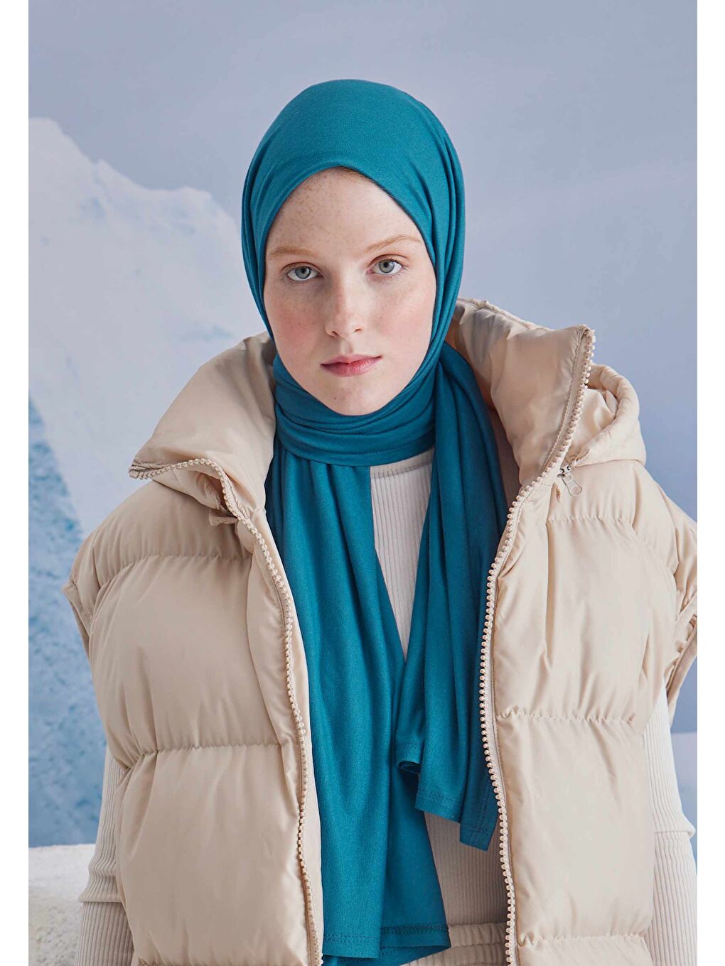 Mavi Penye Şal Okyanus-1