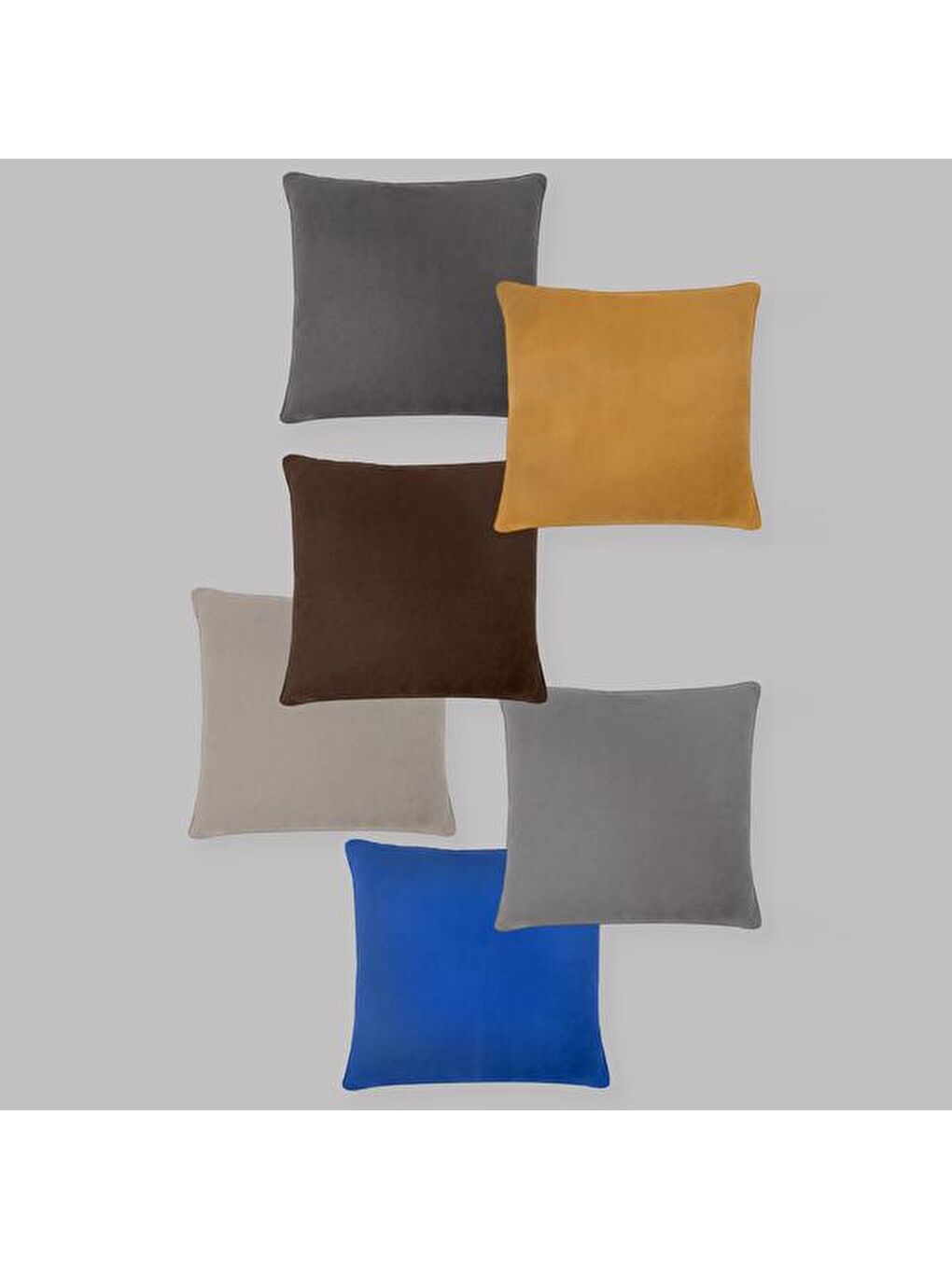 Kahverengi Soho Kadife Kırlent - Hardal-2