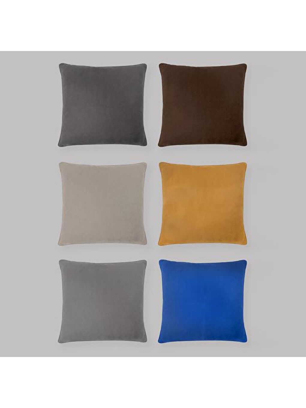 Kahverengi Soho Kadife Kırlent - Hardal-3