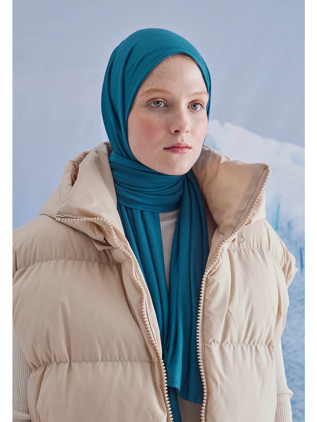 Mavi Penye Şal Okyanus-2