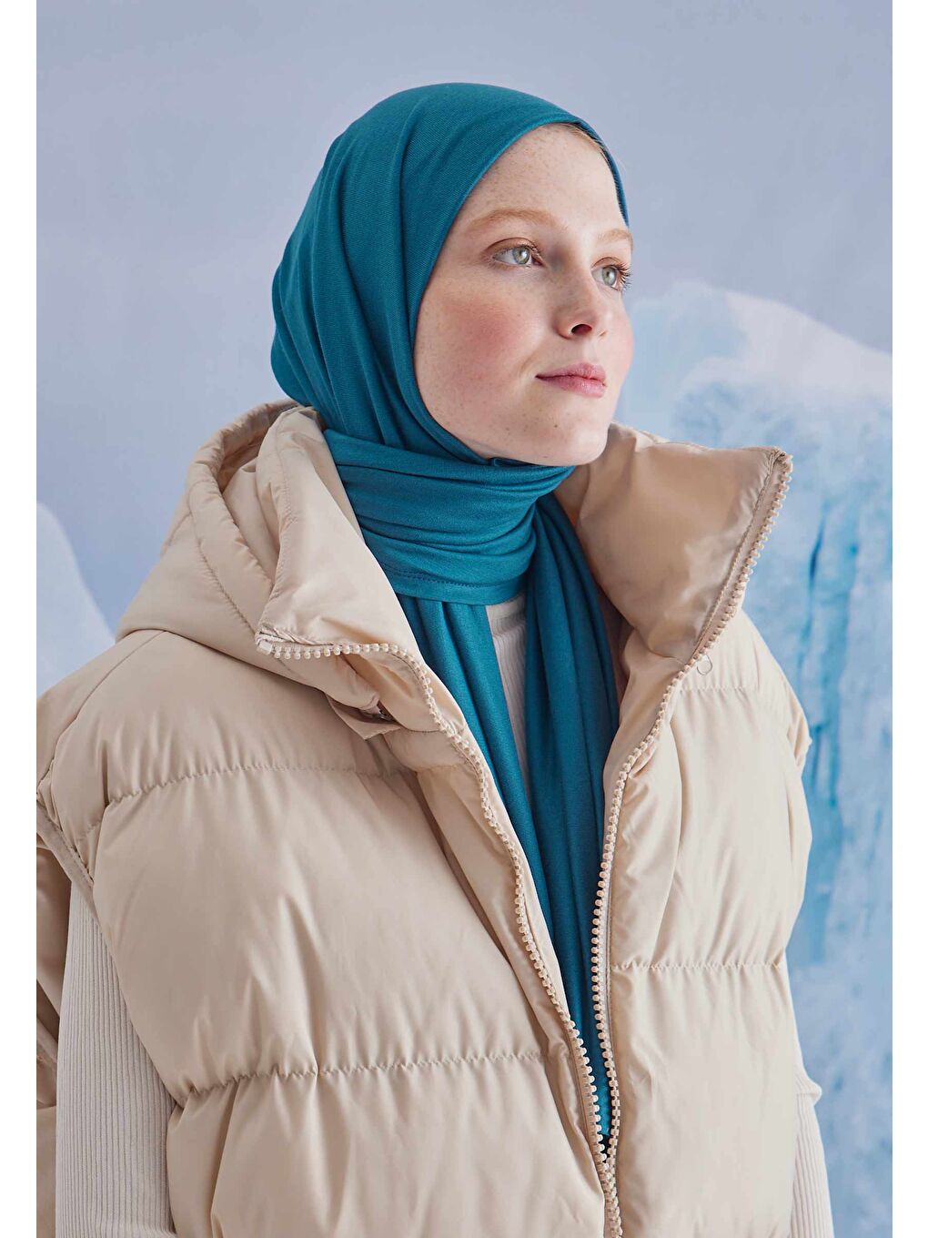 Mavi Penye Şal Okyanus-3