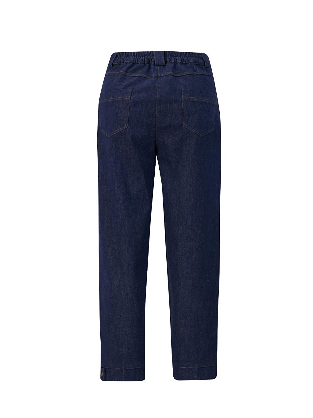 Paça Manşetli Denim Havuç Pantolon 24K2702 Lacivert-4