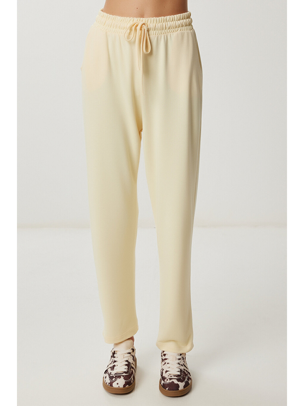 Sarı Modal Bluz Pantolon Takım SARI LDZ0039-3