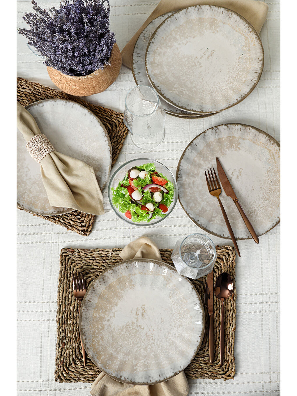 Karışık Vintage Cream Sirius Servis Tabağı 27 Cm 6 Adet-1