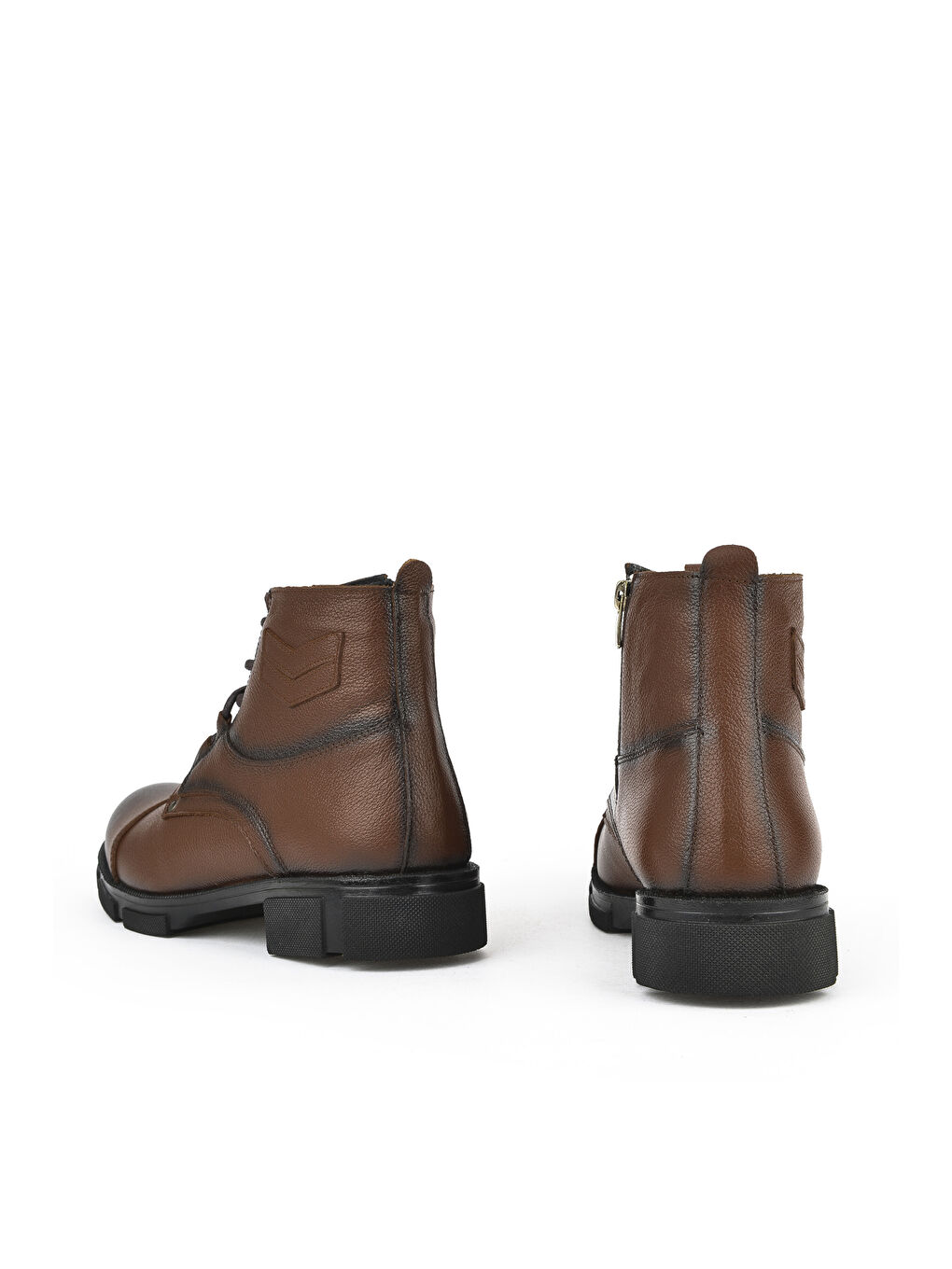 Kahverengi Erkek Hakiki Deri Kürklü Bot 153999Z045 Taba-2