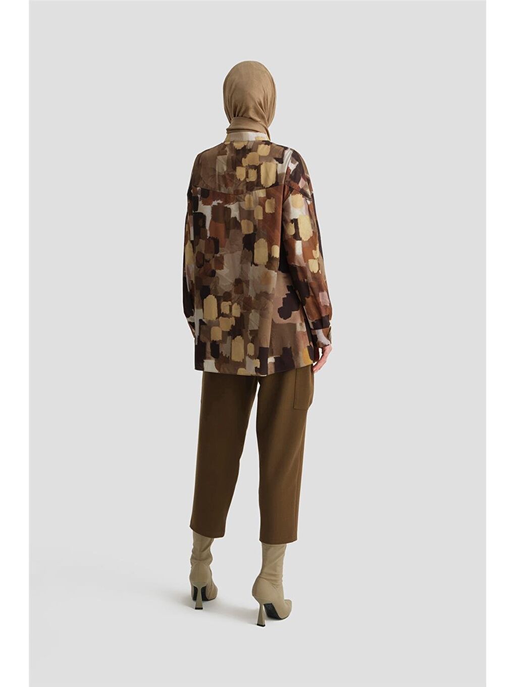 Beli Daraltılabilen Gabardin Pantolon 24K2705 Haki-3