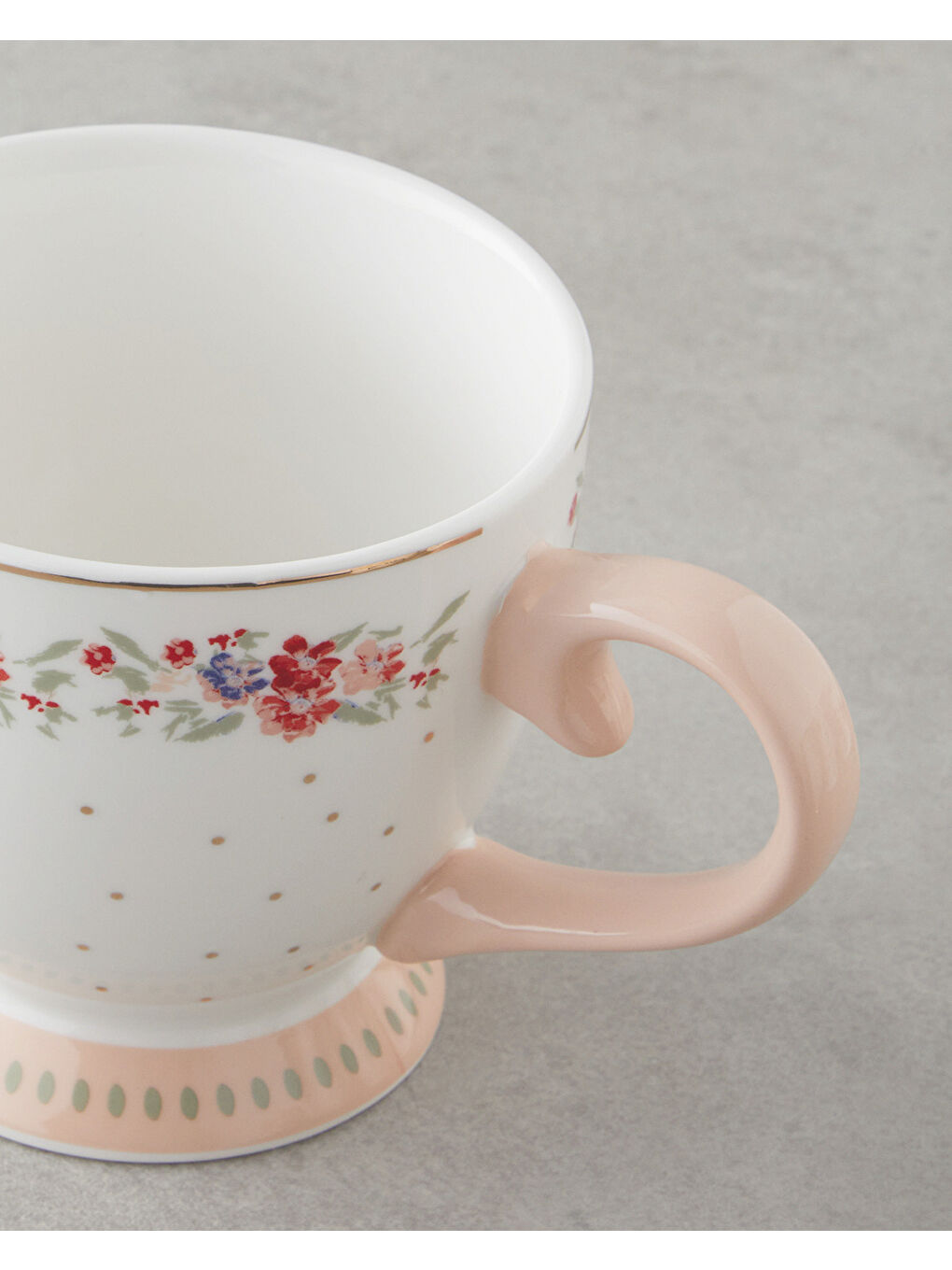 Beyaz Vespera New Bone China Kupa 460 ml Renkli-3