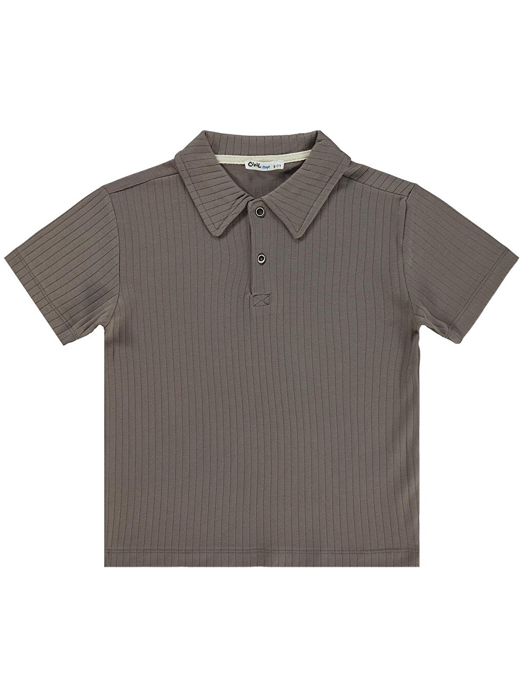 Boys Polo Yaka Kaşkorse 6-9 Yaş Tişört - Kahverengi