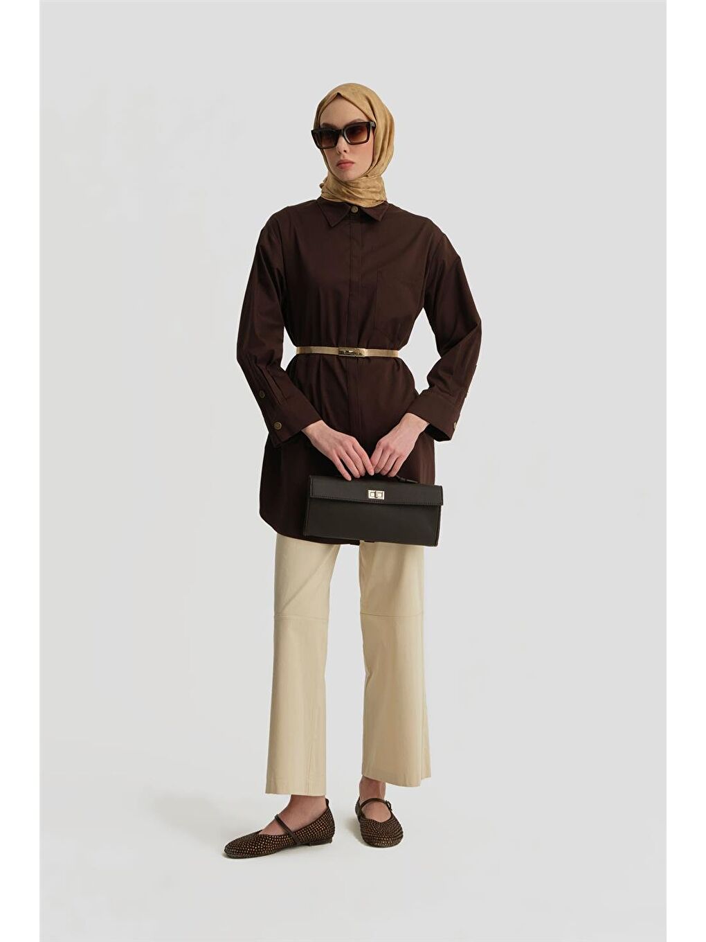 Ekru Düz Paça Pantolon 25Y2802 Aytaşı