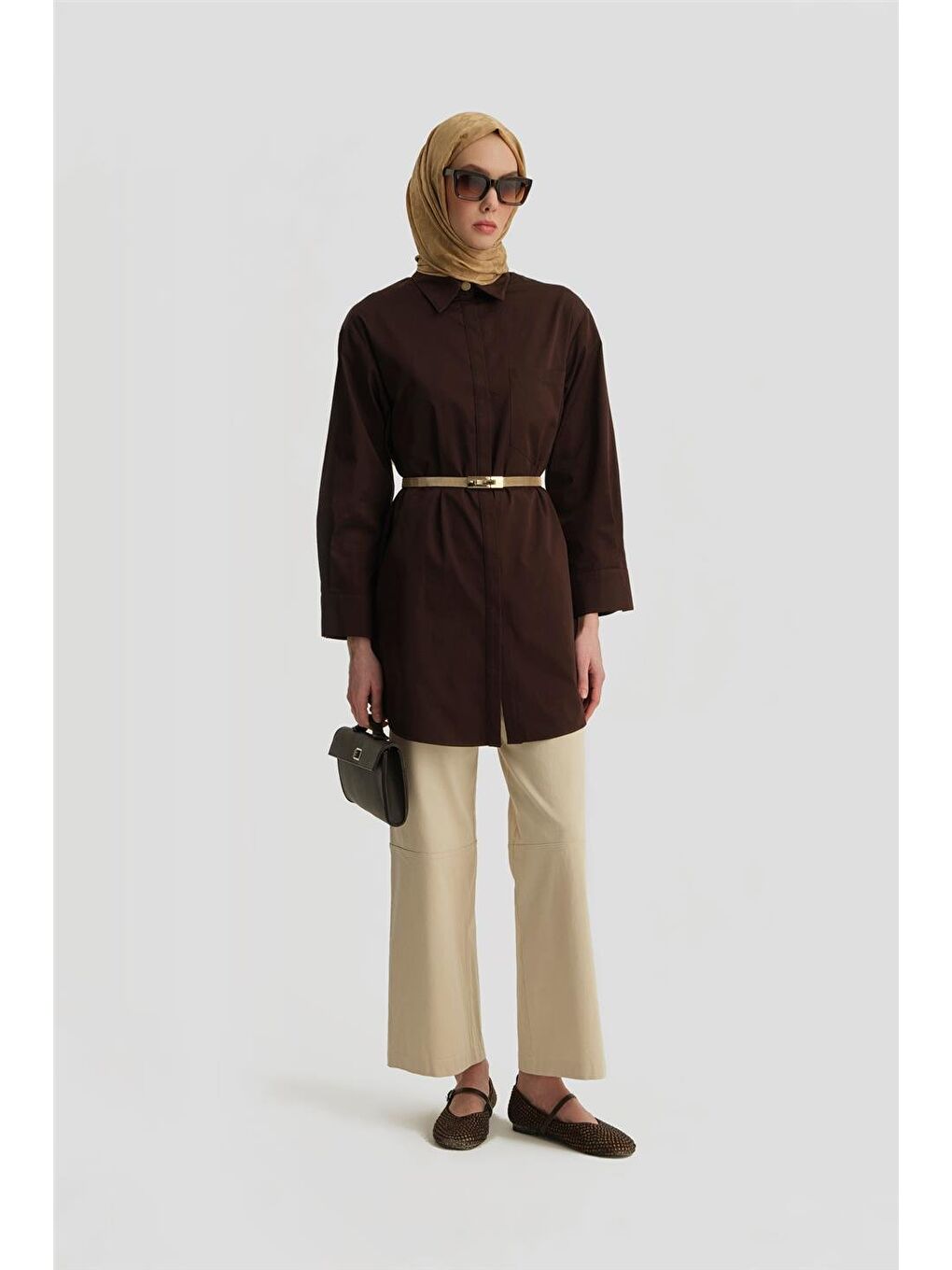 Ekru Düz Paça Pantolon 25Y2802 Aytaşı-1