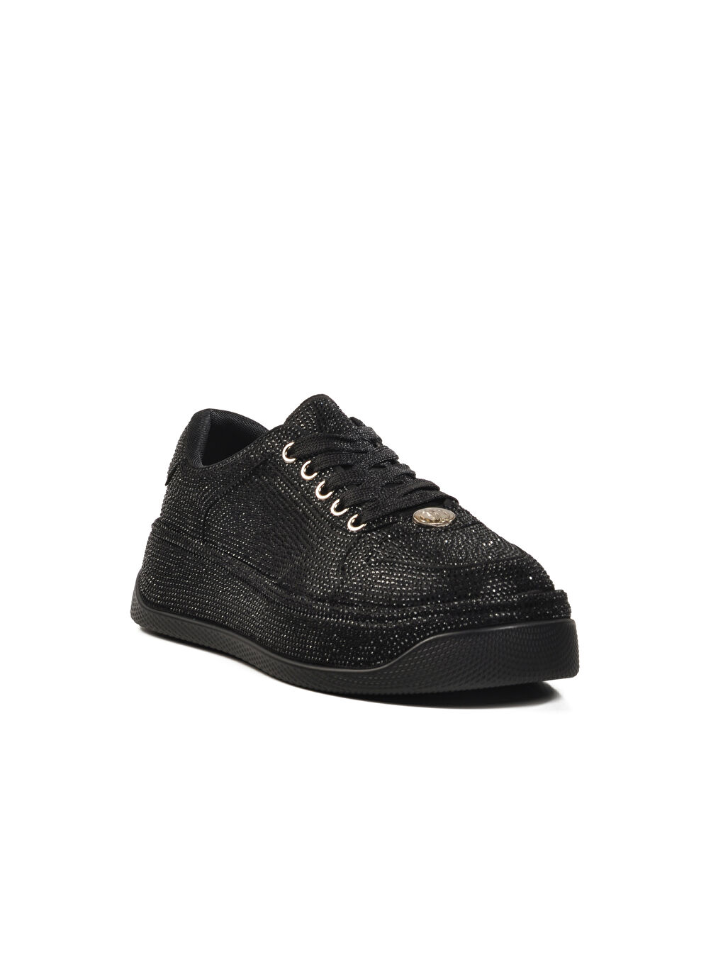 Siyah Taş İşlemeli Kadın Sneaker 25Y451-10 Z-2